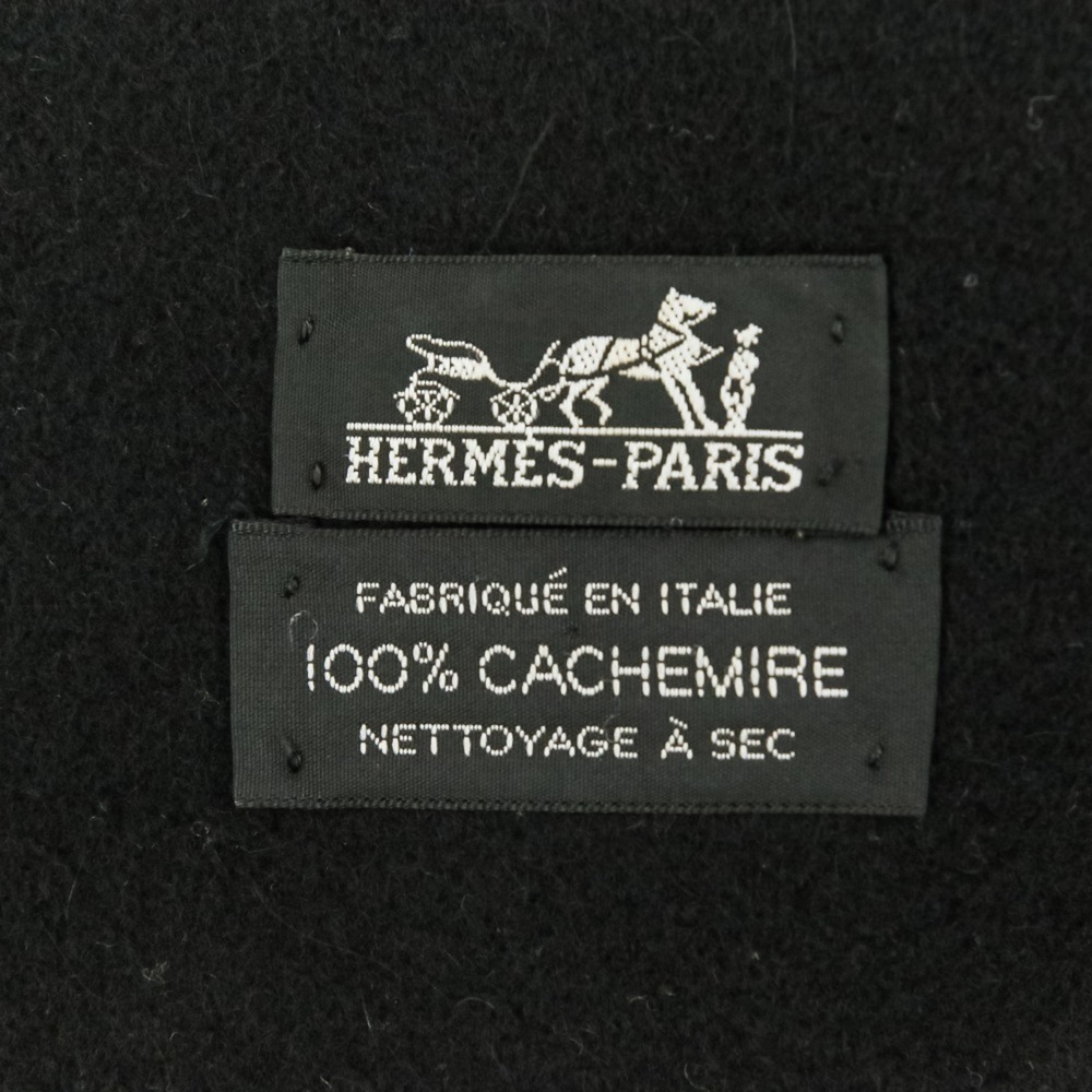 HERMES Black Scarf - Picture 9 of 9